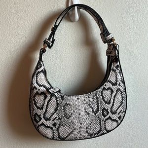 Mango snake print shoulder bag